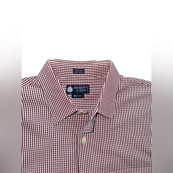 J. Crew Other - J. Crew Red Plaid Long Sleeve Button Down 80s 2-ply Size M 15”/15.5”